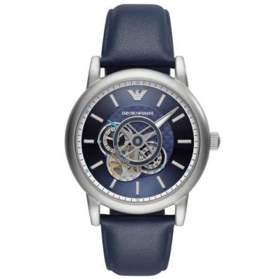 EMPORIO ARMANI Montre automatique  en Cuir Bleu