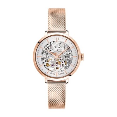 PIERRE LANNIER Montre automatique  en Maille milanaise Rose 