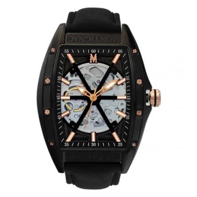MONTIGNAC Montre automatique Round Noir MOW506