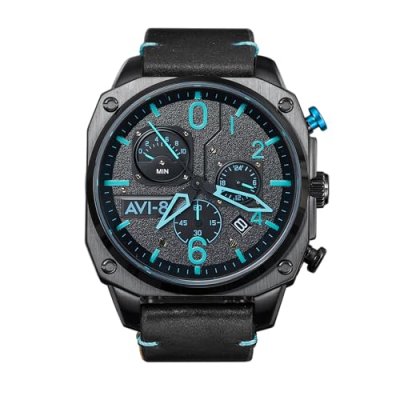 AVI-8 Montre  AV-4052-05 - Hawker Hunter Cuir Acier Noir 