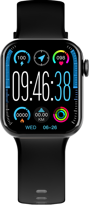 BIGBEN CONNECTED Montre  Cardio GPS Montre connect&eacute;e Square Noire Bigben - Noir