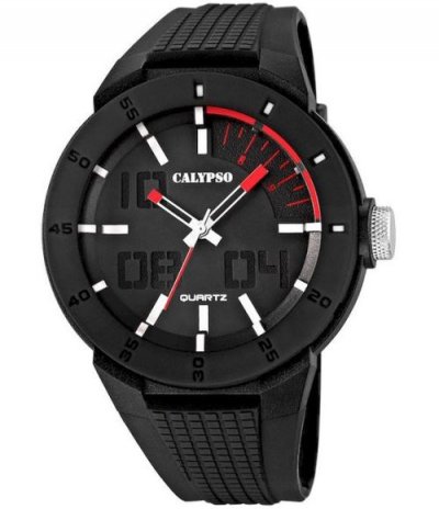 CALYPSO Montre  K5629-2 - Montre Sport Noire Homme