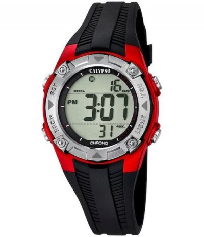 CALYPSO Montre  K5685-6 - Montre Multifonctions Silicone Noir Enfant