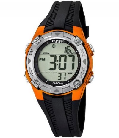 CALYPSO Montre  K5685-7 - Montre Multifonctions Silicone Noir Femme