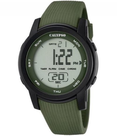 CALYPSO Montre  Montres K5698-4 - Montre Silicone Vert Homme