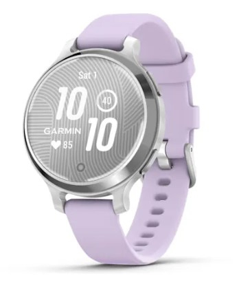 GARMIN Montre connect&eacute; Femme  Lily 2 Active, Silver, Silicone lilas