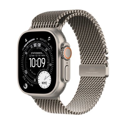 Montre connect&eacute;e 49mm Tit Naturel Milanais Ultra 3 S Cell