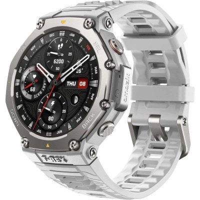 AMAZFIT Montre connect&eacute;e Amazfir T-Rex 3 AMOLED 2000 nits GPS Cartes IA Commande vocale Haze Gray