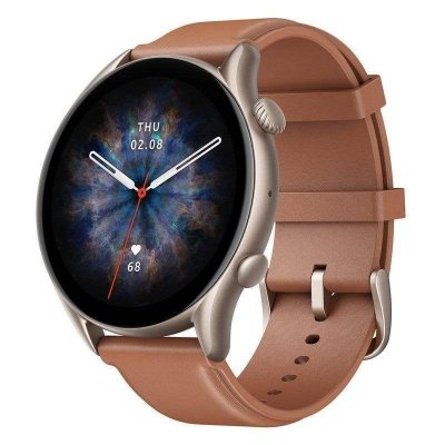 AMAZFIT Montre connect&eacute;e  GTR 3 Pro Brown Leather 