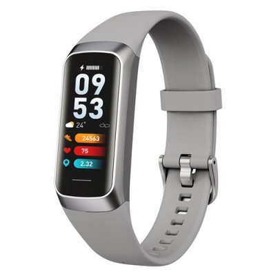  Montre connect&eacute;e AMOLED - Surveillance sant&eacute; - Bluetooth - &Eacute;tanche IP67 -  Gris