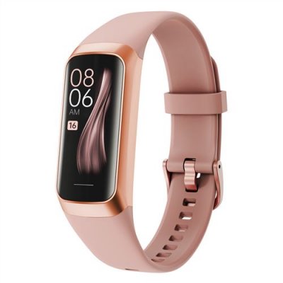  Montre connect&eacute;e AMOLED - Surveillance sant&eacute; - Bluetooth - Etanche IP67 - Rose