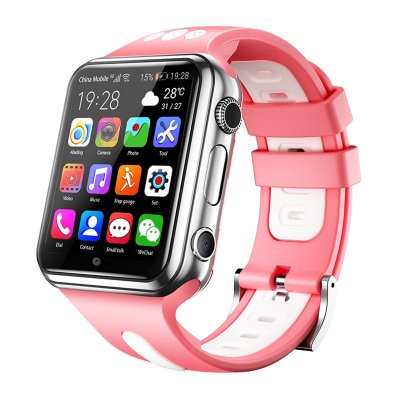 YONIS Montre Connect&eacute;e Android 1.54 4G GPS T&eacute;l&eacute;phone 3+32Go WiFi Bluetooth Rose Blanc +SD 16Go -