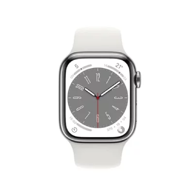 Montre connect&eacute;e Apple Watch 8 Silver GPS+CELL 41MM W Sport Band-