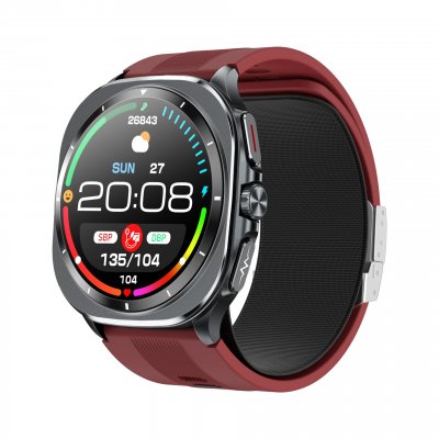 INF Montre Connect&eacute;e Avanc&eacute;e De Suivi De La Sant&eacute; Avec Ecg Et Pression Art&eacute;rielle Red