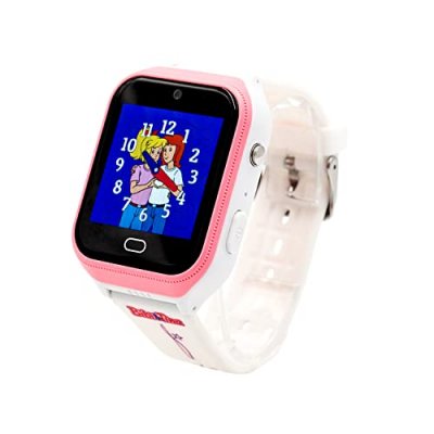 TECHNAXX Montre Connect&eacute;e Bibi et Tina 4G 39mm Tracker de Calorie Moniteur de Fr&eacute;quence Cardiaque Rose Blanc