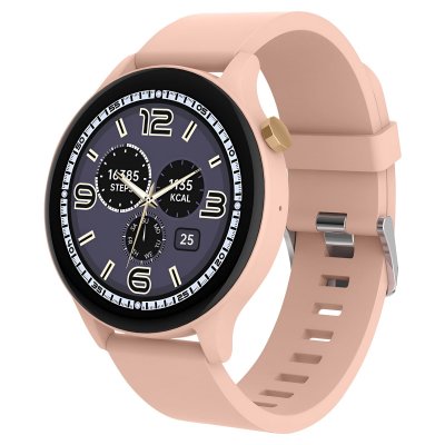 MAXLIFE Montre Connect&eacute;e Bluetooth Etanche IP67  Rose Poudr&eacute; 