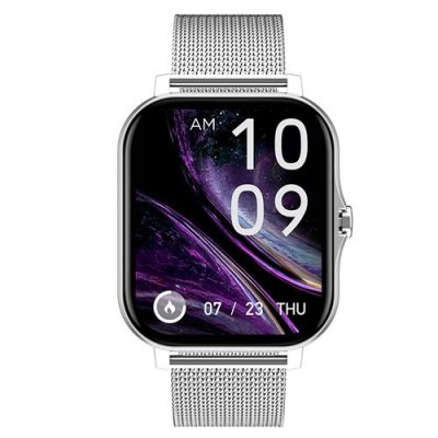  Montre Connect&eacute;e - Bluetooth, Surveillance Sant&eacute;, IP67 &Eacute;tanche,Acier Argent&eacute;