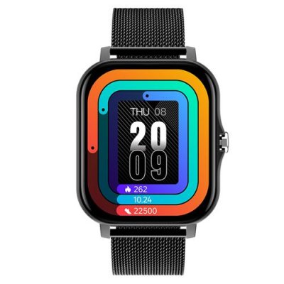  Montre Connect&eacute;e - Bluetooth, Surveillance Sant&eacute;, IP67 Etanche, Noir Acier