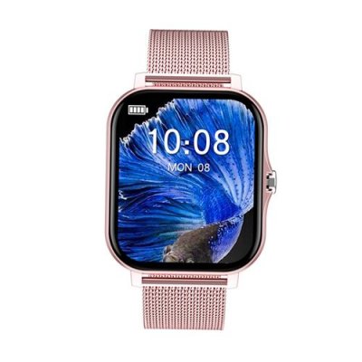 GENERIQUE Montre Connect&eacute;e - Bluetooth, Surveillance Sant&eacute;, IP67 Etanche, Rose Acier