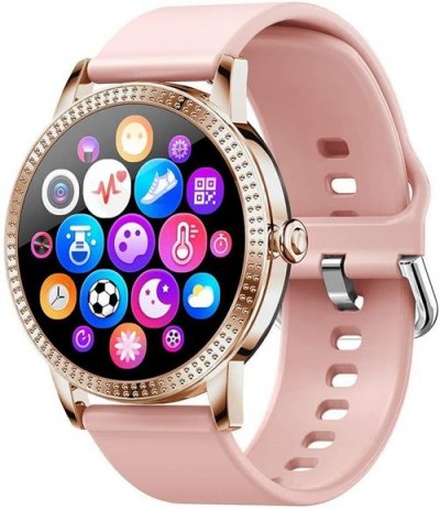 CHRONUS Montre Connect&eacute;e CF18P IP68 Etanche Fitness Tracker-Rose- 