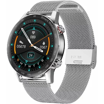 CHRONUS Montre Connect&eacute;e  AK25 Fitness Tracker &Eacute;tanche-Argent- 