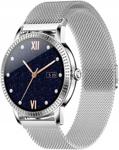 CHRONUS Montre Connect&eacute;e  CF18P IP68 &Eacute;tanche Fitness Tracker-Argent- 