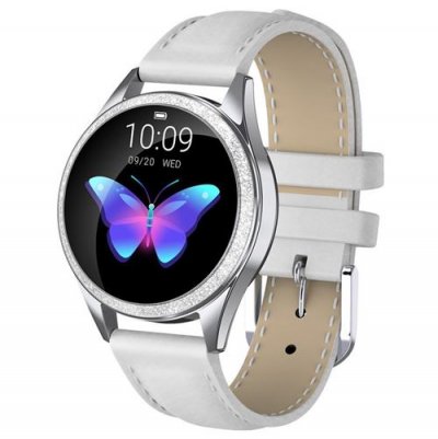  Montre Connect&eacute;e Chronus KW20 IP68 &Eacute;tanche Fitness Tracker-Blanc-Chronus