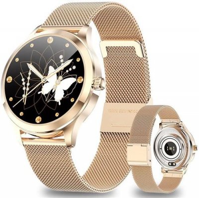 CHRONUS Montre Connect&eacute;e  LW07 Fitness Tracker IP68 &Eacute;tanche-Or- 