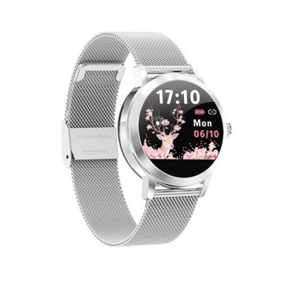 CHRONUS Montre Connect&eacute;e  LW10 IP68 &Eacute;tanche Fitness Tracker-Argent- 