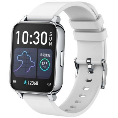 CHRONUS Montre Connect&eacute;e  P36 Fitness Tracker IP67 &Eacute;tanche-Blanc- 
