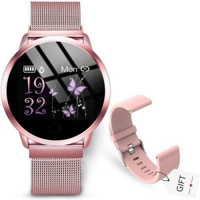 CHRONUS Montre Connect&eacute;e  Q81BC IP67 &Eacute;tanche Fitness Tracker-Rose- 