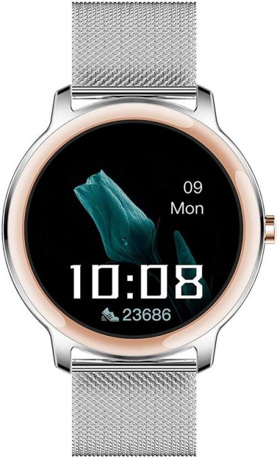 CHRONUS Montre Connect&eacute;e  R18 IP68 &Eacute;tanche Femme-Argent- 