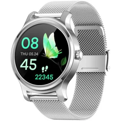 CHRONUS Montre Connect&eacute;e  R2 &Eacute;tanche Femme-Argent-