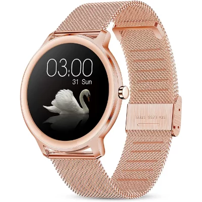 CHRONUS Montre connect&eacute;e  S06 IP68 &Eacute;tanche Fitness Tracker-Or-