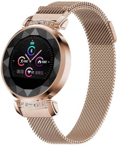  Montre Connect&eacute;e Chronus SL08 IP68 &Eacute;tanche Fitness Tracker-Or-Chronus 