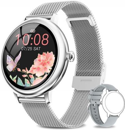CHRONUS Montre Connect&eacute;e  ZX17 D&eacute;tection du Sommeil-Argent- 