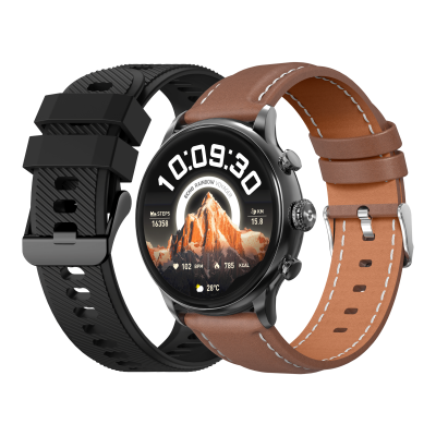 ECHO Montre Connectee  Rainbow Voyager Noir + Bracelet Marron