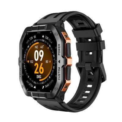 YONIS Montre connect&eacute;e Ecran Couleur 1.75 pouce GPS Orange