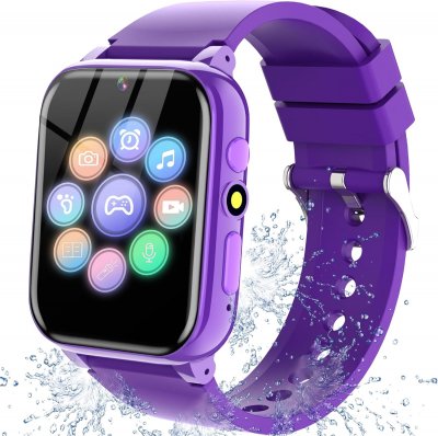 VENDOS85 Montre connect&eacute;e enfant, 1.69 avec 26 jeux, mp3 lecteur de musique violet
