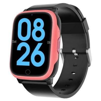 YONIS Montre connect&eacute;e Enfant 4G GPS Appels Vid&eacute;o SOS Rose