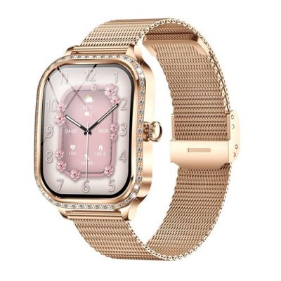  Montre connect&eacute;e femme 1,75"" - Surveillance sant&eacute; - Bluetooth 5.2 - Dor&eacute;