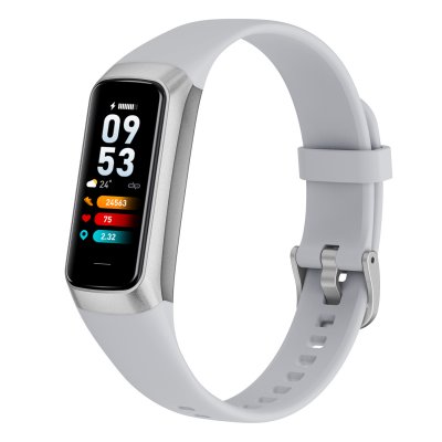 INF Montre Connect&eacute;e Fine et &Eacute;l&eacute;gante avec Suivi de Sant&eacute; et Personnalisation Silver