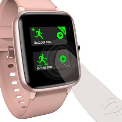HAMA Montre Connect&eacute;e Fit Watch 5910 00178605 1.3 LCD Bluetooth IP68 GPS Android Rose