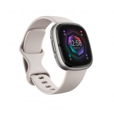 FITBIT Montre connect&eacute;e  Sense 2 Blanc inclus 6 mois &agrave;  Premium 