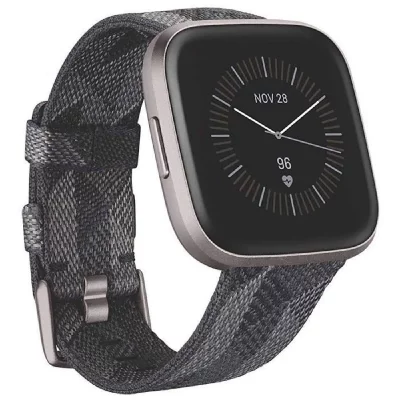 FITBIT Montre connect&eacute;e  Versa 2 Edition sp&eacute;ciale Gris fum&eacute; tiss&eacute; 