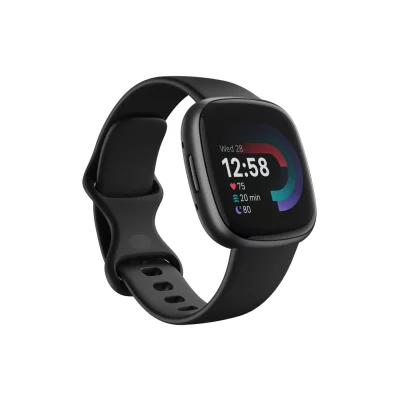 FITBIT Montre connect&eacute;e  Versa 4 Noir inclus 6 mois &agrave;  Premium 