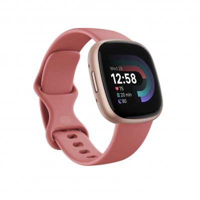 FITBIT Montre connect&eacute;e  Versa 4 Rose inclus 6 mois &agrave;  Premium 