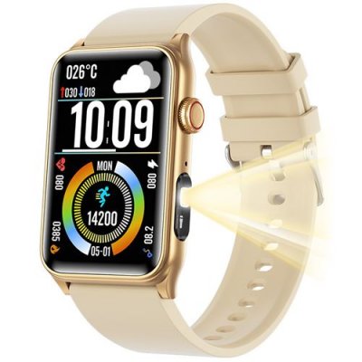  Montre Connect&eacute;e G50 - &Eacute;cran 1,57"" , Torche, Sant&eacute;, Bluetooth, Or