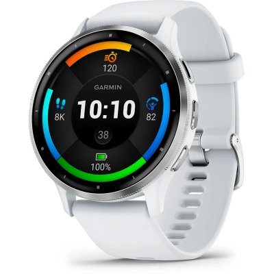 GARMIN Montre Connect&eacute;e  VENU 3 010-02784-00 - Bracelet Silicone Blanc