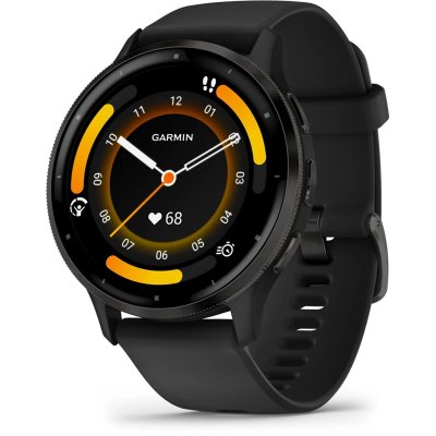 GARMIN Montre connect&eacute;e  Venu 3, Gray avec bracelet noir